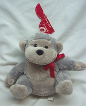 Hallmark Cute &amp; Soft Gray Li&#39;l King Gorilla W/ Red Bow 5&quot; Plush Stuffed Animal - £11.87 GBP