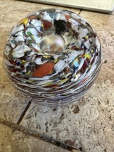 Vintage Murano Multicolored  Glass Paperweight - £28.55 GBP