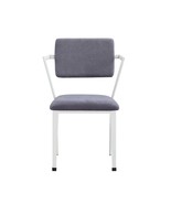 Gray White Metal Frame Office Chair with Padded Cushion Comfort - €346,67 EUR