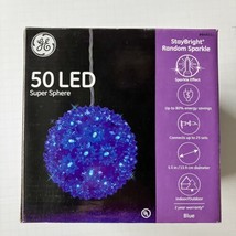 GE 5.5-in Hanging Super Sphere Light Display with 50 Blue LED Lights Tested - £23.52 GBP