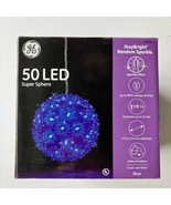 GE 5.5-in Hanging Super Sphere Light Display with 50 Blue LED Lights Tested - £23.46 GBP