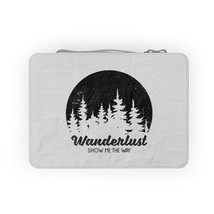 Personalized Paper Lunch Bag: Wanderlust Pine Forest, Black and White - £29.93 GBP