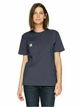 NWT!!! Carhartt Women&#39;s WK87 Workwear Pocket SS T-Shirt, Grey, Small - £16.02 GBP