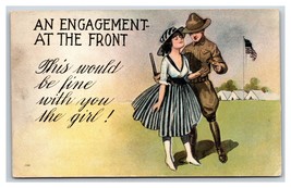 Comic Romance Soldier Has Engagement At Front With Woman DB Postcard R26 - £3.84 GBP
