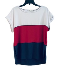 Above and Beyond M Medium Womens Pullover Scoop Neck Cap Sleeve Colorblock - £10.04 GBP