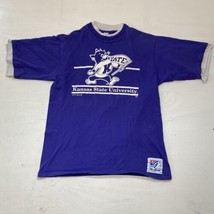 VTG Mens K State T Shirt Adult XL White KSU Wildcats The Game Rolled Sleeves USA - £22.38 GBP