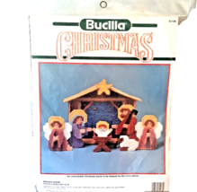 Nativity Plastic Canvas Craft Kit Bucilla Manger Scene Religious NEW 1990 61138 - $28.03