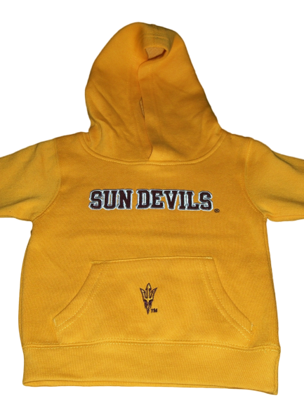 Primary image for NCAA ASU Sun Devils Baby Hoodie Yellow Sweatshirt Pullover Arizona State 12 Mos