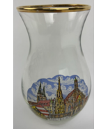 Vintage Nurnberg Schoner Brunnen Souvenir 5&quot; 0.25L Glass German Vase - $18.98 CAD
