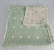 Baby Gap Vintage 2-ply Cotton Infant Knit Sweater Blanket Mint Green Cre... - £63.22 GBP