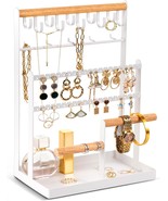 Jewelry Organizer Stand Jewelry Holder with 80 Earring Holes 6 Tier Jewe... - £41.64 GBP