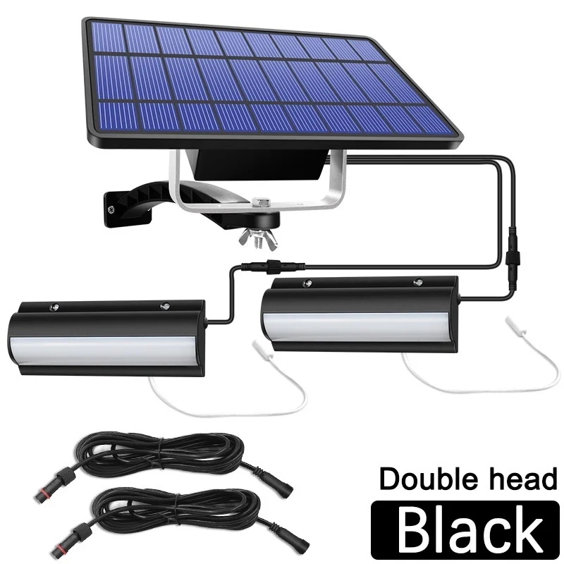 Double Head Solar Pendant Light Outdoor Indoor Solar Lamp Waterproof With Line W - £212.56 GBP