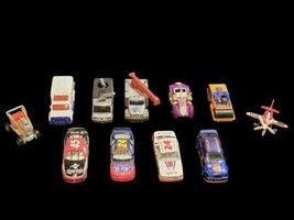 Lot of 11 Toy Cars &amp; Vehicles NASCAR, Hot Wheels, Trucks, Plane - $14.85