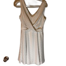 As U Wish Cottagecore Bohochic White Eyelet Sleeveless V Back &amp; Front Dr... - $14.95