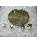 J EARRINGS STUDS 1 RD W/CLEAR STONES 1 STARS W/RD BLK STONES 8005 - £2.36 GBP