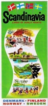 Vintage Scandinavia Brochure Denmark Finland Norway Sweden - $3.95