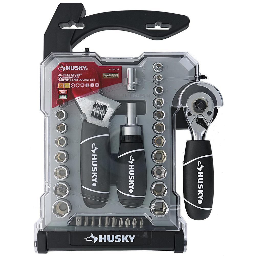 HUSKY Stubby Wrench and Socket Set  - $39.95