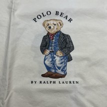 VTG 90s Ralph Lauren Polo Sport Teddy Bear Jeans White Standard Pillowca... - $28.05