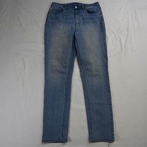 DG2 Diane Gilman 8 Tall High Rise Skinny Light Wash Stretch Denim Womens Jeans - £15.68 GBP