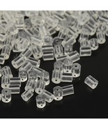 100 Rubber Earring Backs Ear Nuts Clear Findings 3mm Safety Stoppers BULK - $5.74