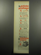 1951 Pitney-Bowes Postage Meter Ad - It prints postage - $18.49