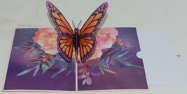 Lovepop LP2397 Monarch Butterfly Pop Up Card White Envelope Cellophance Wrapped image 3