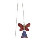 Ganz Red Butterfly Fan Light Pull  Chrome Colored Pull Chain with connec... - $7.77