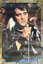 VINTAGE MUSIC POSTER ~ Elvis Presley Leather At Mic 68&#39; #394-Scorpio Ent... - $37.39