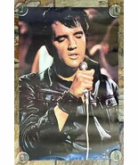 VINTAGE MUSIC POSTER ~ Elvis Presley Leather At Mic 68&#39; #394-Scorpio Ent... - $51.18 CAD
