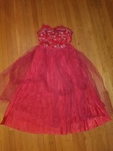 Vintage 1950 Lydia Deetz Halloween Rockabilly Red Wedding Dress Trashy P... - $45.00