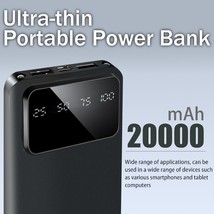 20000mAh Large Capacity Portable Power Bank, Suitable for Charging Android - $125.54 MXN