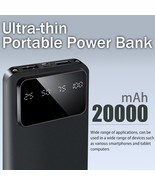 20000mAh Large Capacity Portable Power Bank, Suitable for Charging Android - $125.54 MXN