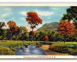 Generic Scenic Greetings Landscape Sanbornville NH UNP LInen Postcard R27 - £3.06 GBP