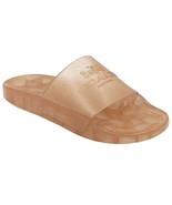 Coach Women Slide Sandals Ulyssa Rubber Slide Size US 5B Dark Gold Glitter - $65.34