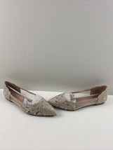 NWOT Journee Collection BATAVIA Nude Studded Fabric/Mesh Pointed Toe Flats 7.5 - £15.65 GBP