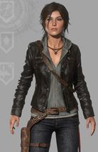 Handmade Women&#39;s Brown Rise of The Tomb Raider Lara Croft Leather Biker ... - $143.99