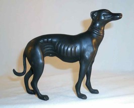 Beautiful and Decorative Bronze Figurine of Gray Hound Dog Standing on All Four - £126.29 GBP