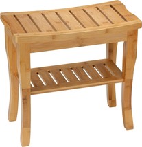 Small Mack Natural Bamboo Bench, Brown, Cortesi Home Ch-Db900301 - £62.54 GBP