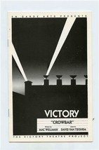 Crowbar Program Victory Theatre Project En Garde Arts New York City 1990 - $17.82
