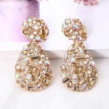 New Yellow Series Beads Tassel Crystal Drop Dangle Earrings Vintage Style Jewelr - £10.49 GBP