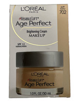 L'oreal Paris Visiblelift Age Perfect Brightening Cream Makeup #702 Soft Ivory - $49.49