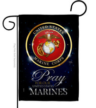 Pray United States Marines Garden Flag Marine Corps 13 X18.5 Double-Sided House  - £17.27 GBP