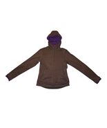 Mountain Hardwear Women’s Hooded Jacket Zip Up Brown Butter Fleece Sz La... - $18.62