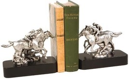 Bookends Photo Finish Horse Race Equestrian Hand Painted OK Casting USA Made - £286.91 GBP