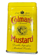 Vintage COLMAN&#39;S MUSTARD FULL  Spice Tin / Plastic Top England Advertisi... - $16.73 CAD