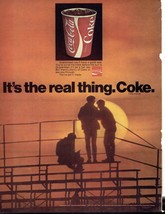 1970 Coca Cola Soda It’s the Real Thing Print Ad Vintage 8.5&quot; x 11&quot; - $19.11