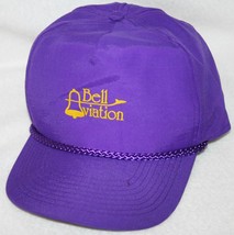 Vintage 90s BELL AVIATION Purple Rope Bill Snapback Trucker HAT CAP - £13.17 GBP