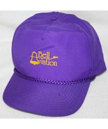 Vintage 90s BELL AVIATION Purple Rope Bill Snapback Trucker HAT CAP - £13.21 GBP