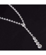 10Ct Rond Simulé Tennis Collier 14k Plaqué or Blanc - $138.61 CAD+