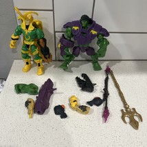 Marvel Super Hero Mashers Hulk and Loki With Accessories - £15.46 GBP